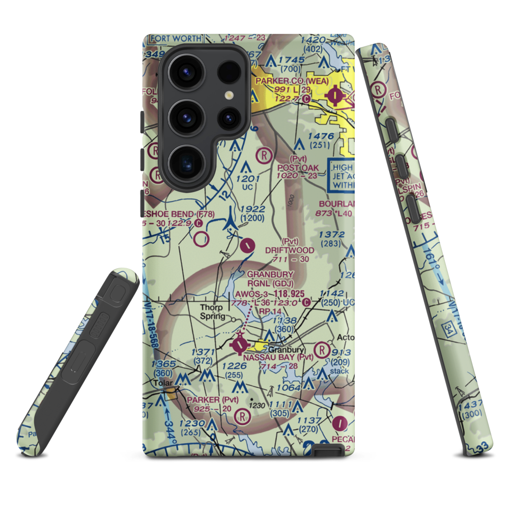 Driftwood Ranch Airport (XA86) VFR Sectional Samsung Phone Case Samsung Galaxy S23 Ultra model shown