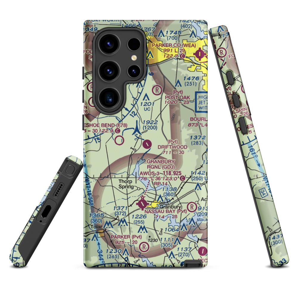 Driftwood Ranch Airport (XA86) VFR Sectional Samsung Phone Case Samsung Galaxy S24 Ultra model shown
