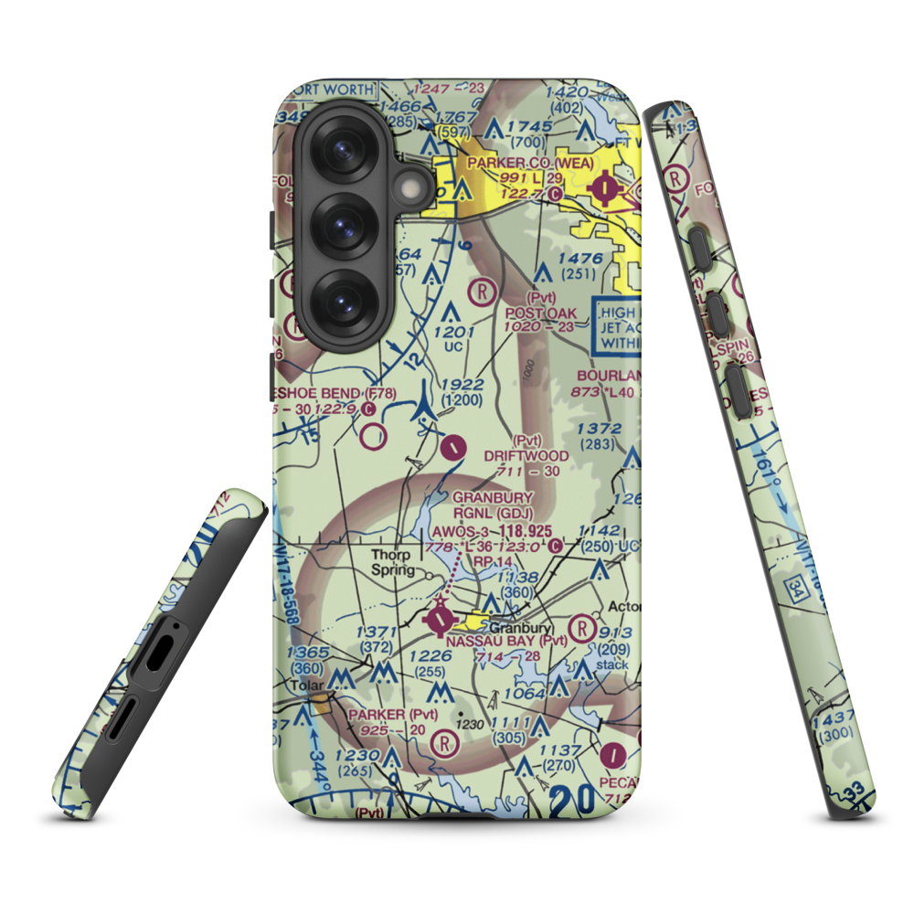 Driftwood Ranch Airport (XA86) VFR Sectional Samsung Phone Case Samsung Galaxy S25 Plus model shown