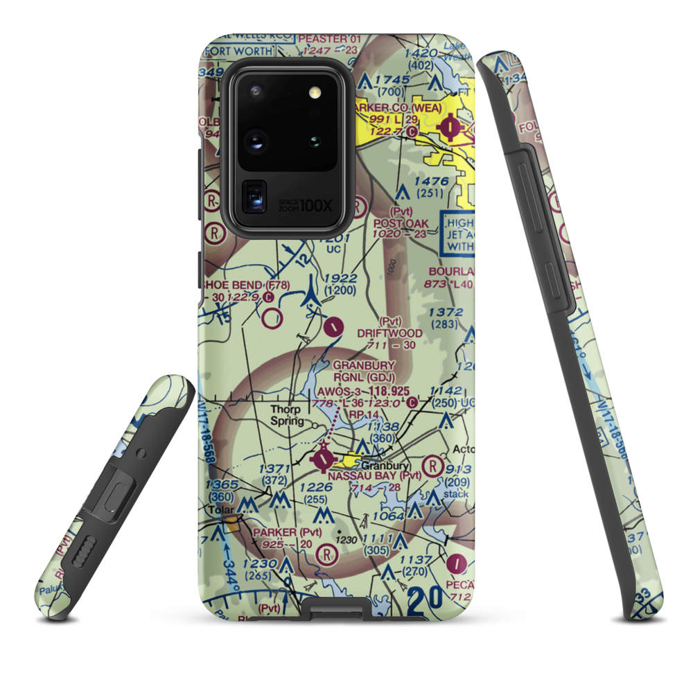 Driftwood Ranch Airport (XA86) VFR Sectional Samsung Phone Case Samsung Galaxy S20 Ultra model shown