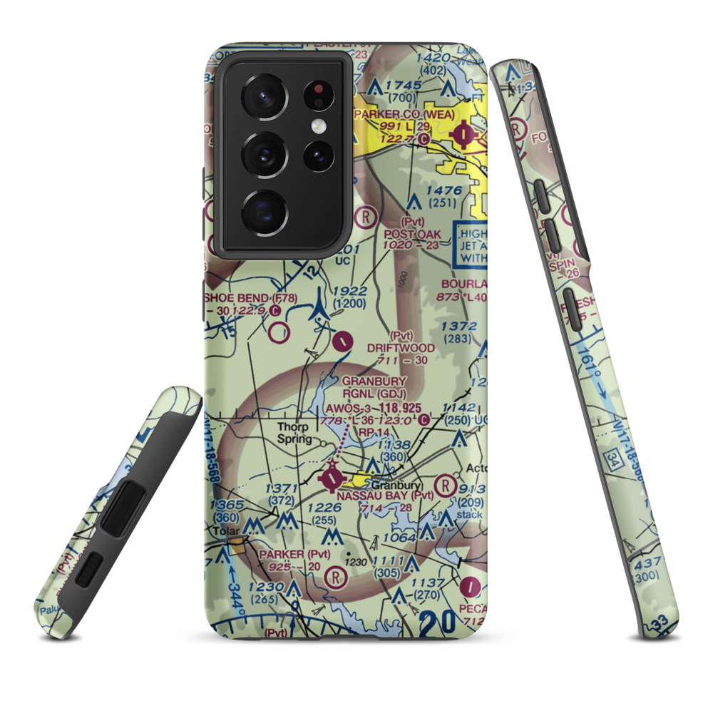 Driftwood Ranch Airport (XA86) VFR Sectional Samsung Phone Case Samsung Galaxy S21 Ultra model shown