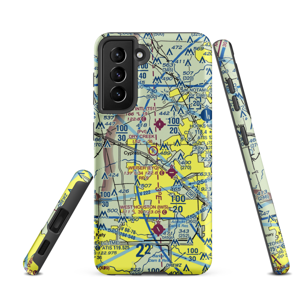 Dry Creek Airport (TS07) VFR Sectional Samsung Phone Case Samsung Galaxy S21 FE model shown