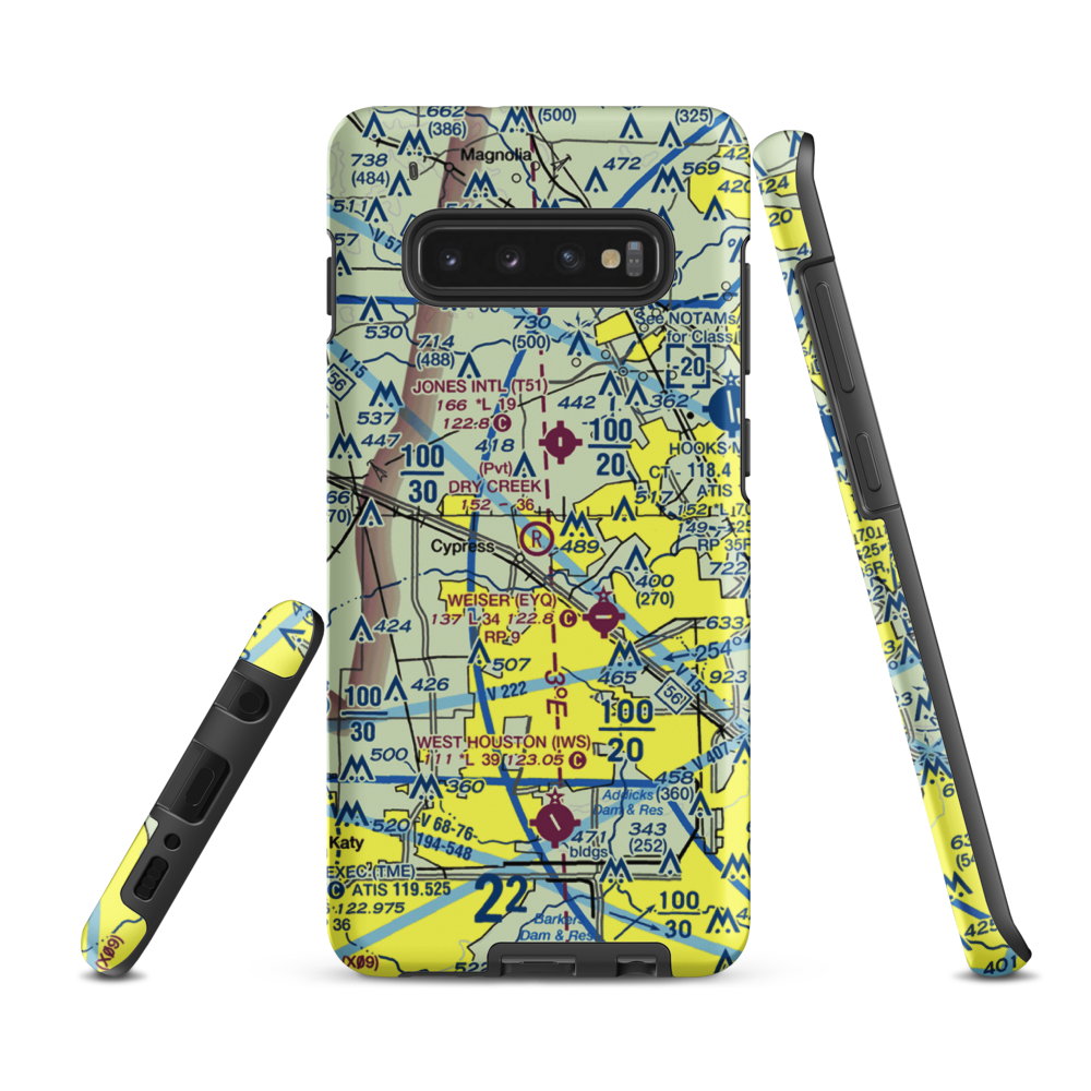 Dry Creek Airport (TS07) VFR Sectional Samsung Phone Case Samsung Galaxy S10 Plus model shown