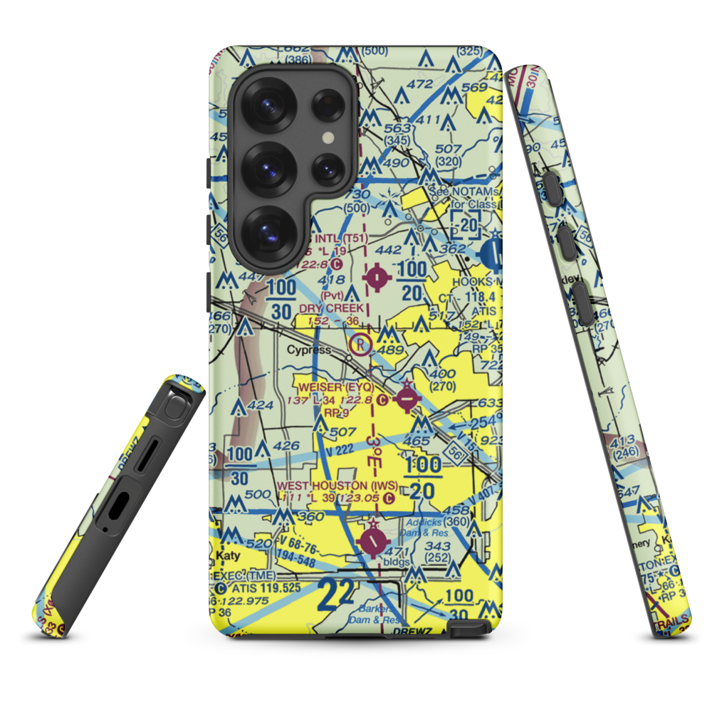 Dry Creek Airport (TS07) VFR Sectional Samsung Phone Case Samsung Galaxy S25 Ultra model shown