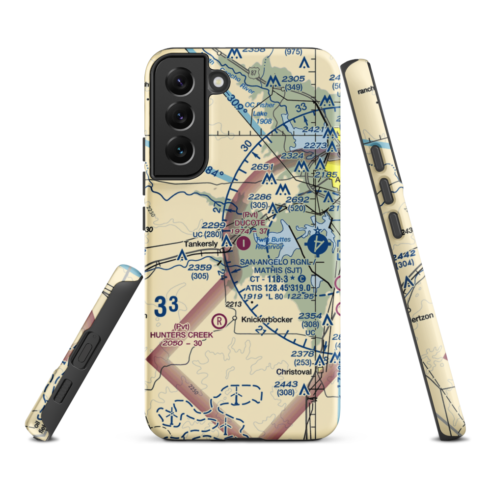 Ducote Airpark (TS65) VFR Sectional Samsung Phone Case Samsung Galaxy S22 Plus model shown