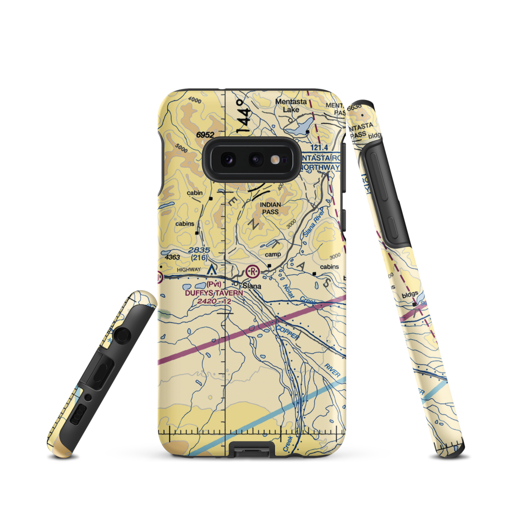 Duffys Tavern Airport (DDT) VFR Sectional Samsung Phone Case Samsung Galaxy S10e model shown