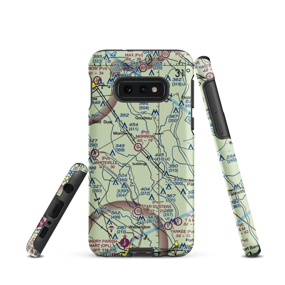 Dufour Airport (0LS6) VFR Sectional Samsung Phone Case Samsung Galaxy S10 Plus model shown