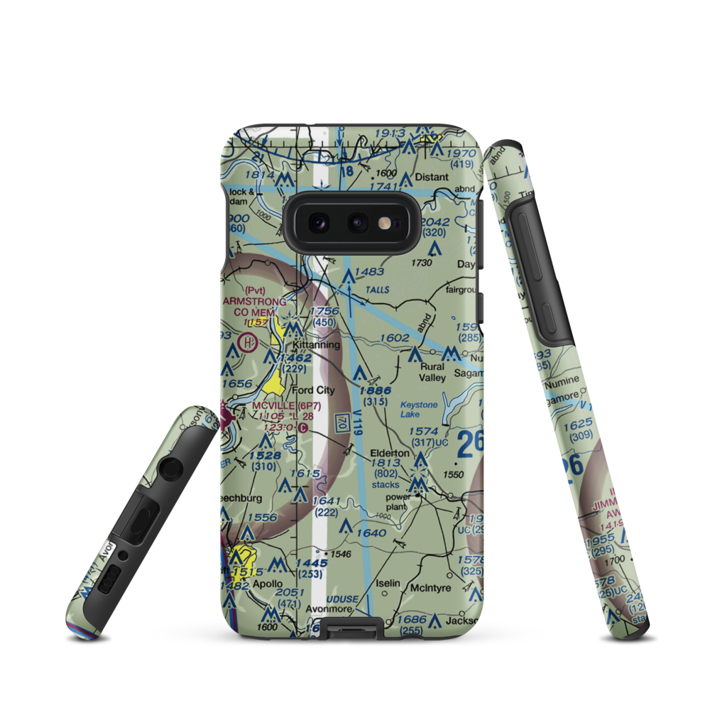 Dunbar Airport (PN49) VFR Sectional Samsung Phone Case Samsung Galaxy S10 Plus model shown