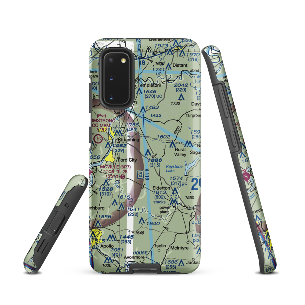 Dunbar Airport (PN49) VFR Sectional Samsung Phone Case Samsung Galaxy S20 model shown