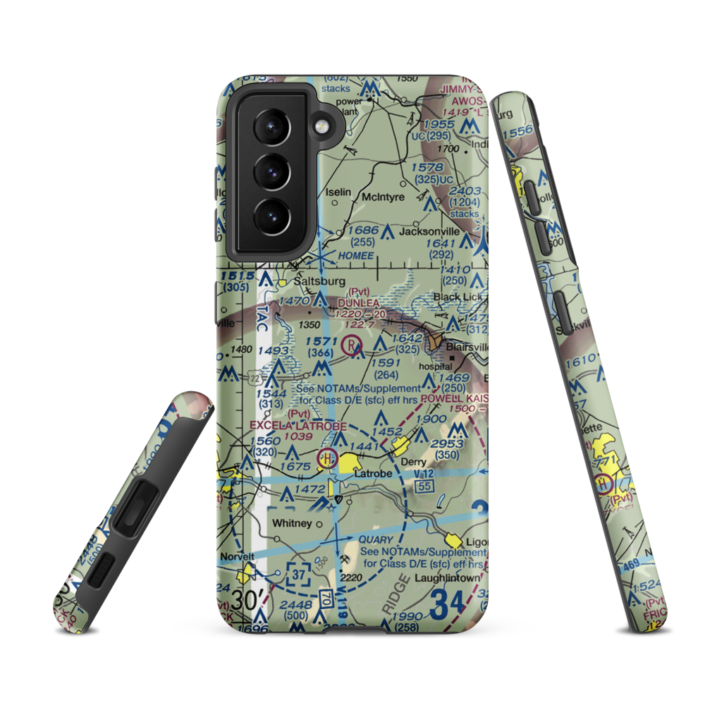 Dunlea Airpark (PN66) VFR Sectional Samsung Phone Case Samsung Galaxy S21 Ultra model shown