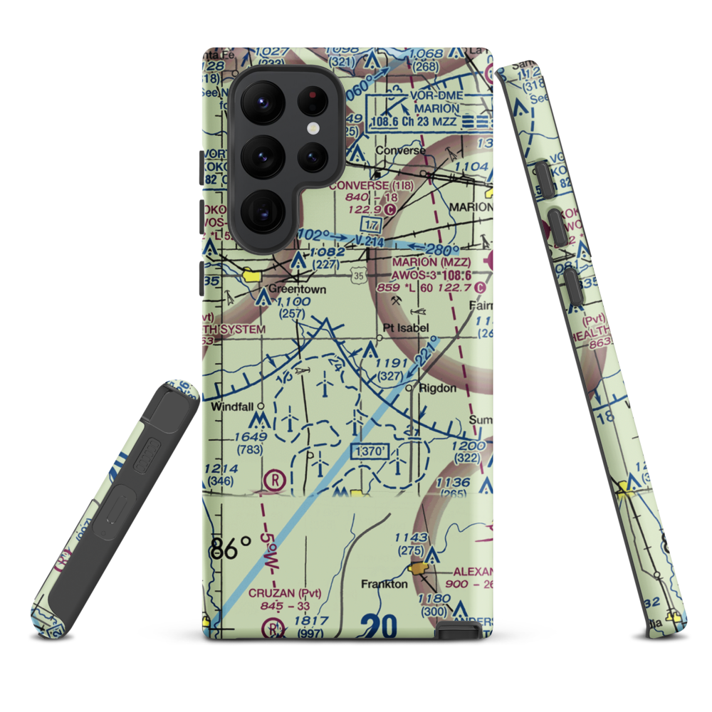 Dupouy Airport (3IN2) VFR Sectional Samsung Phone Case Samsung Galaxy S22 Ultra model shown