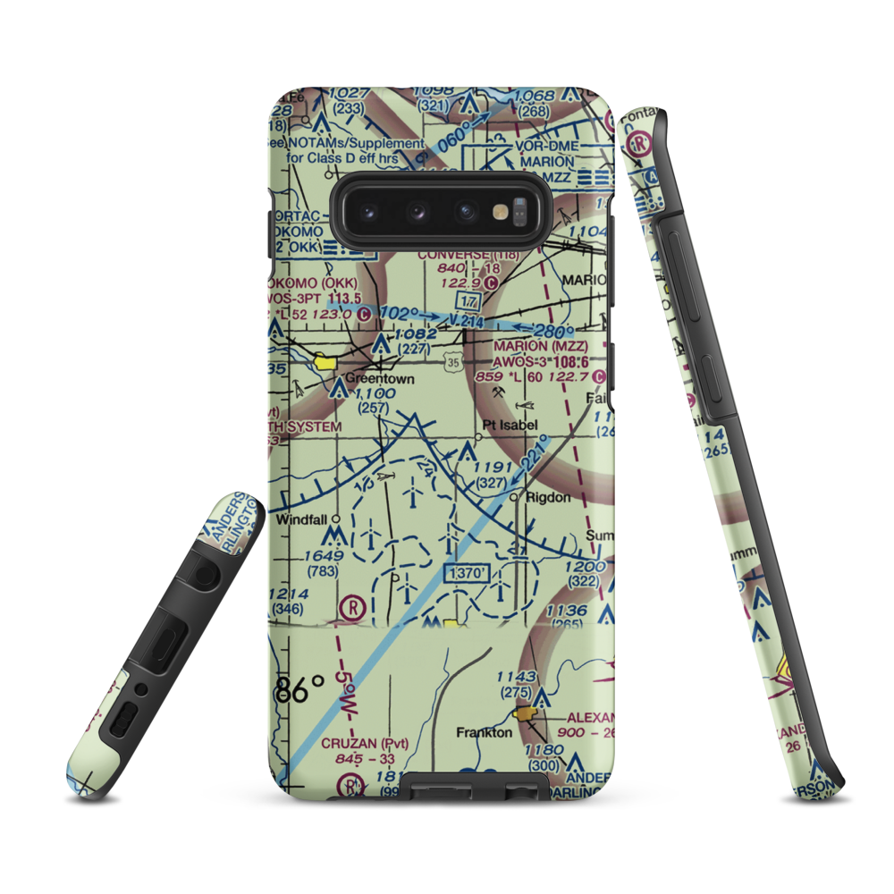 Dupouy Airport (3IN2) VFR Sectional Samsung Phone Case Samsung Galaxy S10 Plus model shown