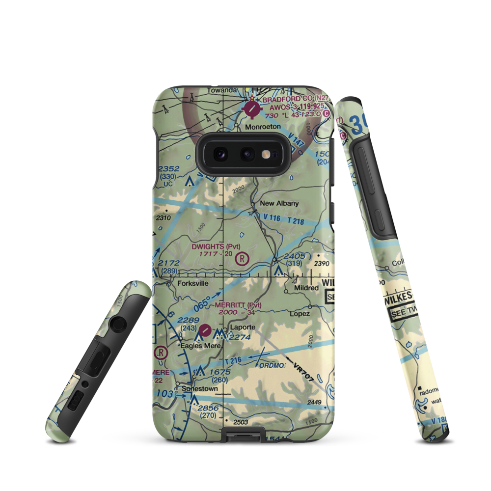 Dwight's Delight Airport (PA71) VFR Sectional Samsung Phone Case Samsung Galaxy S10e model shown