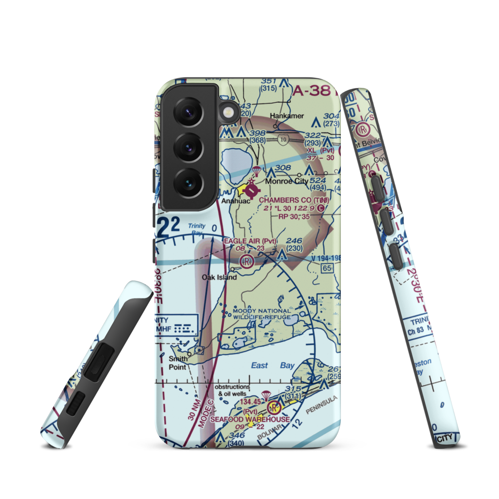 Eagle Air Airport (1TS0) VFR Sectional Samsung Phone Case Samsung Galaxy S22 model shown