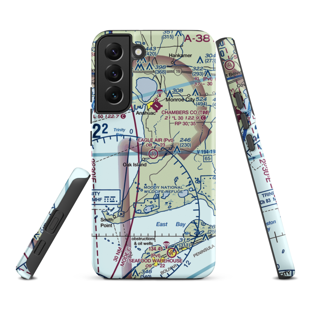 Eagle Air Airport (1TS0) VFR Sectional Samsung Phone Case Samsung Galaxy S22 Plus model shown