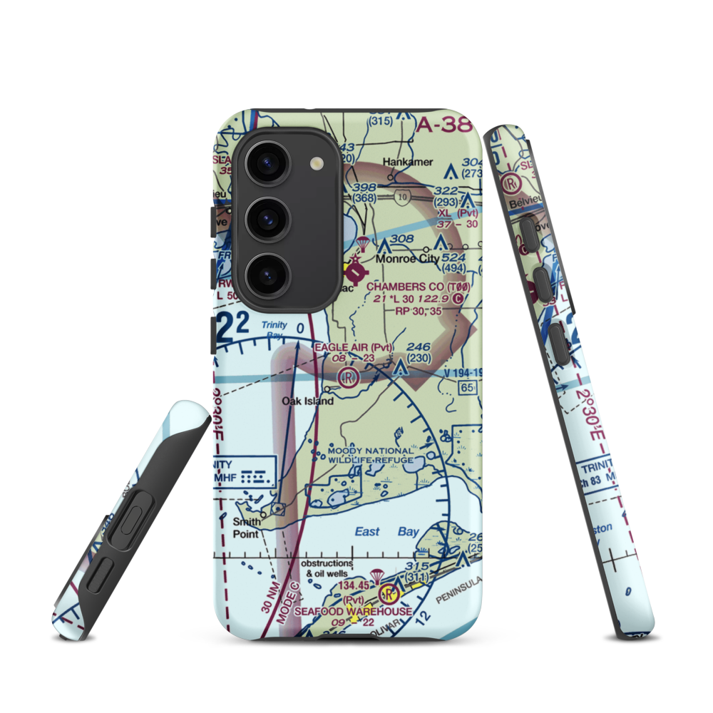 Eagle Air Airport (1TS0) VFR Sectional Samsung Phone Case Samsung Galaxy S23 model shown