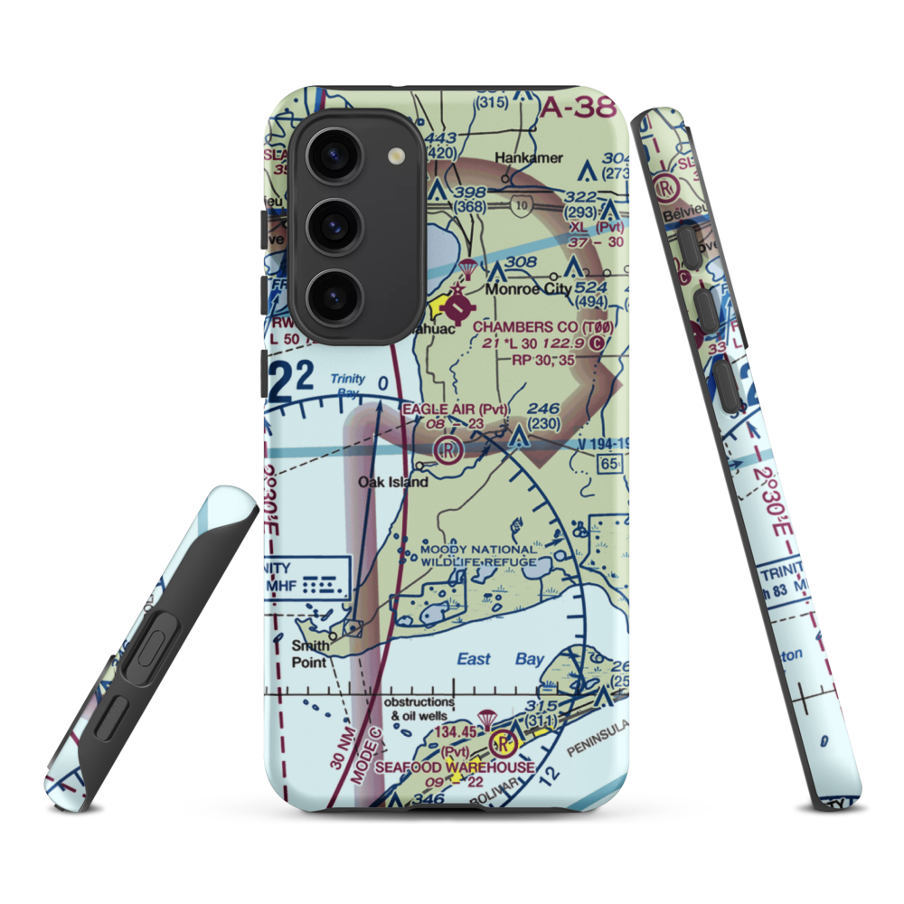 Eagle Air Airport (1TS0) VFR Sectional Samsung Phone Case Samsung Galaxy S23 Plus model shown