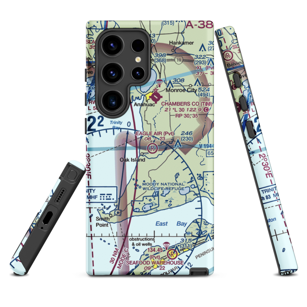 Eagle Air Airport (1TS0) VFR Sectional Samsung Phone Case Samsung Galaxy S24 Ultra model shown