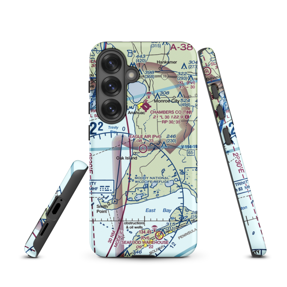Eagle Air Airport (1TS0) VFR Sectional Samsung Phone Case Samsung Galaxy S25 model shown