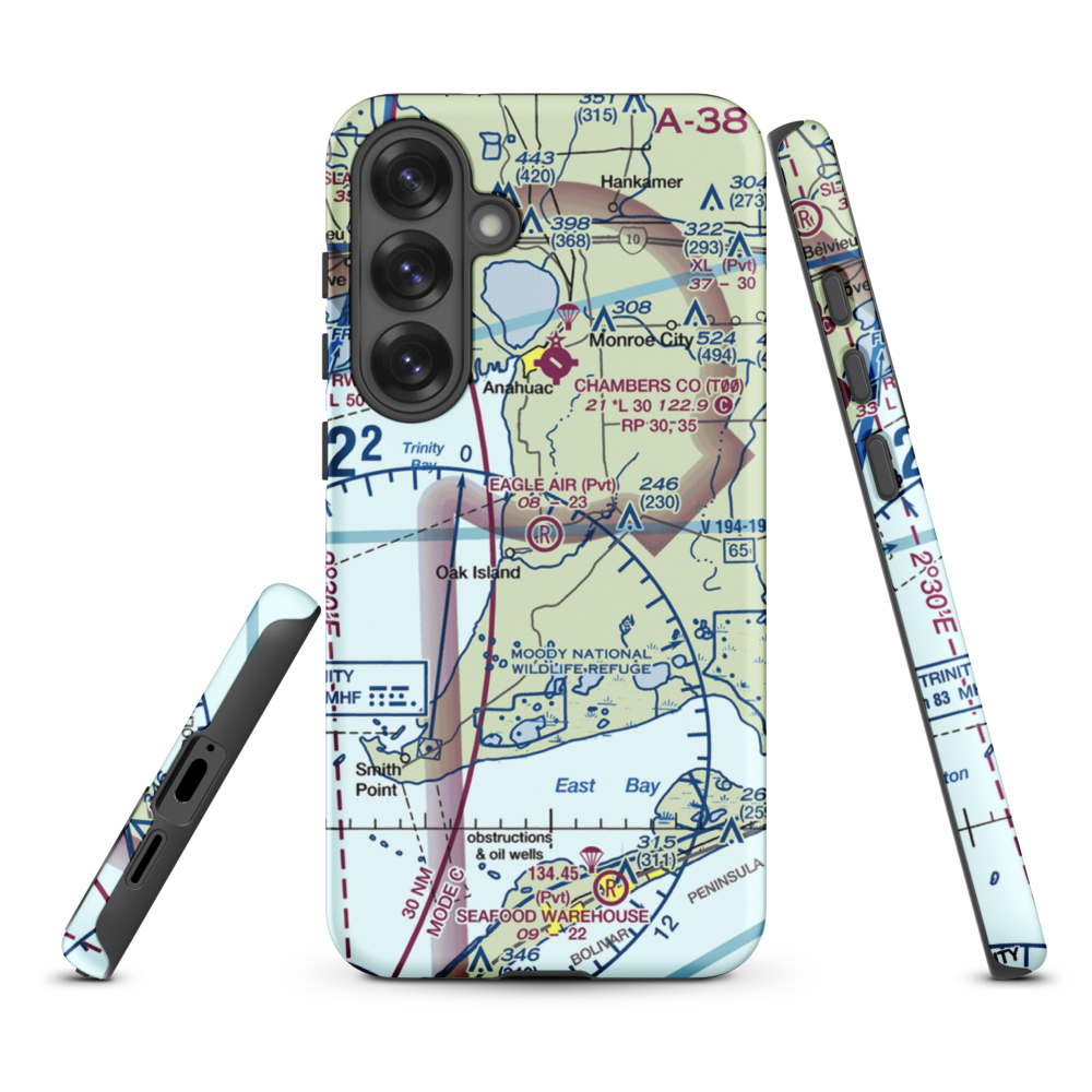 Eagle Air Airport (1TS0) VFR Sectional Samsung Phone Case Samsung Galaxy S25 Plus model shown