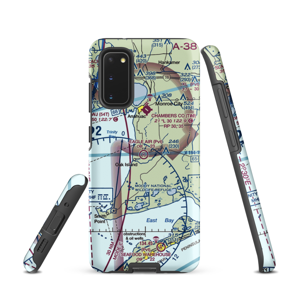 Eagle Air Airport (1TS0) VFR Sectional Samsung Phone Case Samsung Galaxy S20 model shown