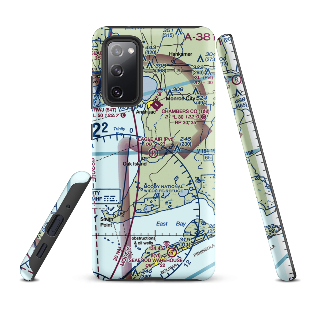 Eagle Air Airport (1TS0) VFR Sectional Samsung Phone Case Samsung Galaxy S20 FE model shown