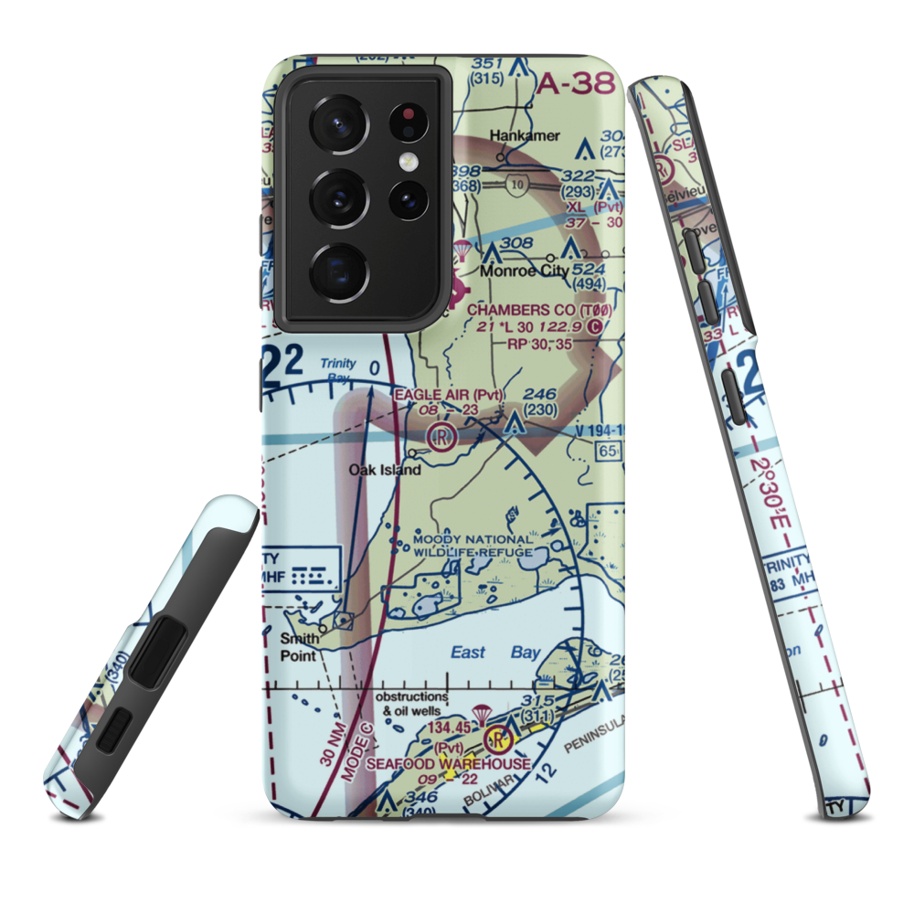 Eagle Air Airport (1TS0) VFR Sectional Samsung Phone Case Samsung Galaxy S21 Ultra model shown