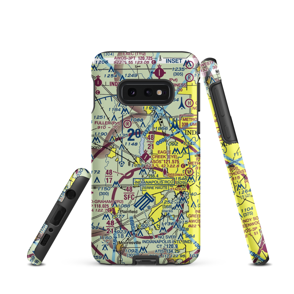 Eagle Creek Airpark (EYE) VFR Sectional Samsung Phone Case Samsung Galaxy S10 Plus model shown