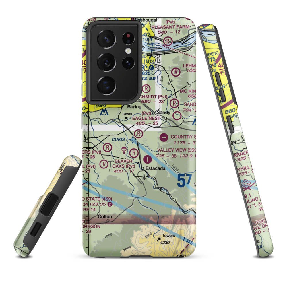 Eagle Nest Ranch Airport (OR65) VFR Sectional Samsung Phone Case Samsung Galaxy S21 Ultra model shown