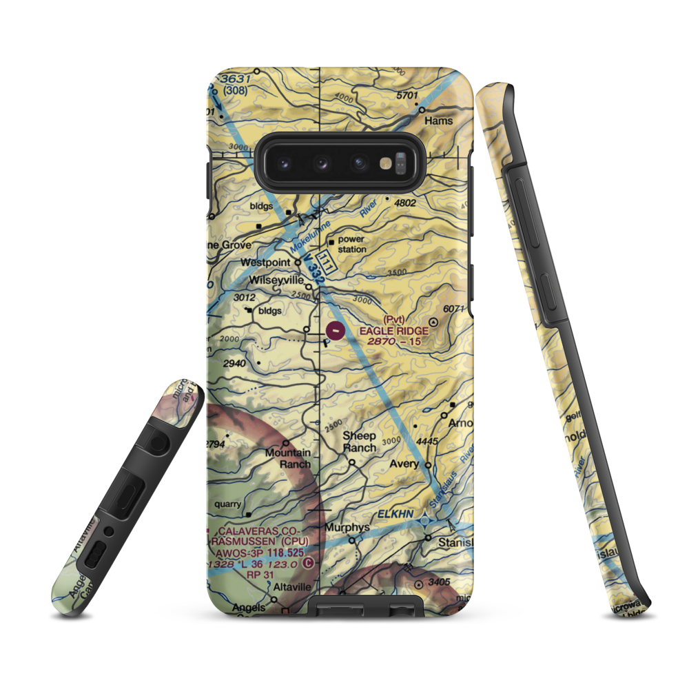 Eagle Ridge Ranch Airport (6CA6) VFR Sectional Samsung Phone Case Samsung Galaxy S10 Plus model shown