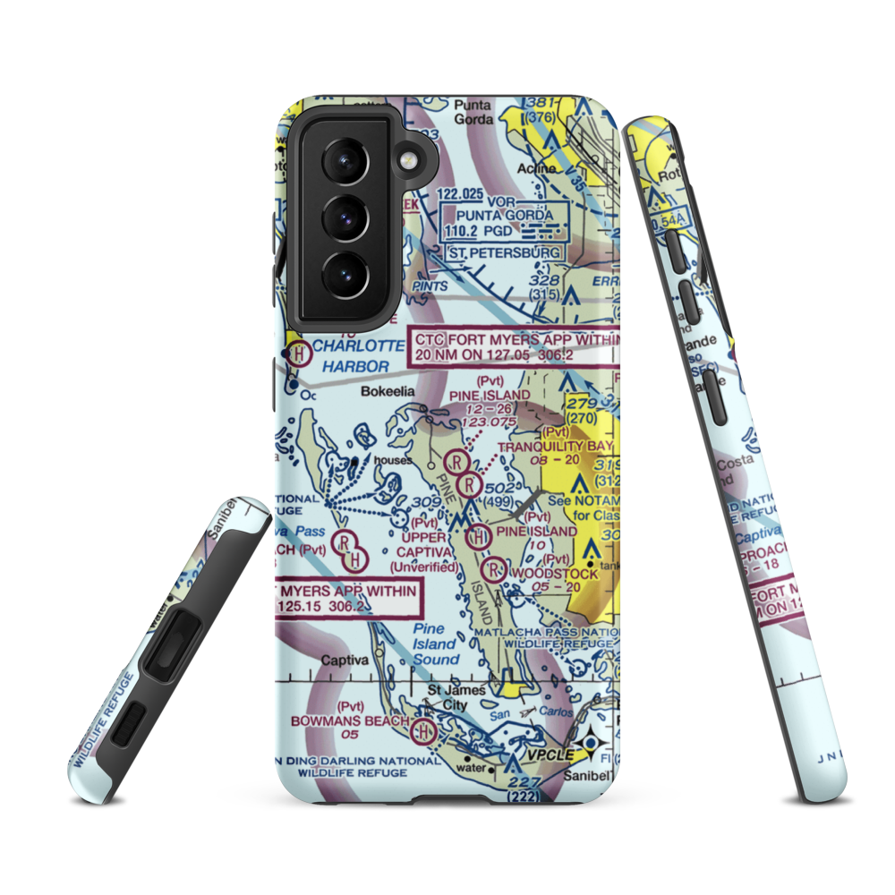 Eagle's Landing Airport (69FL) VFR Sectional Samsung Phone Case Samsung Galaxy S21 FE model shown