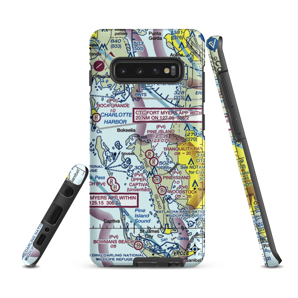 Eagle's Landing Airport (69FL) VFR Sectional Samsung Phone Case Samsung Galaxy S10 Plus model shown