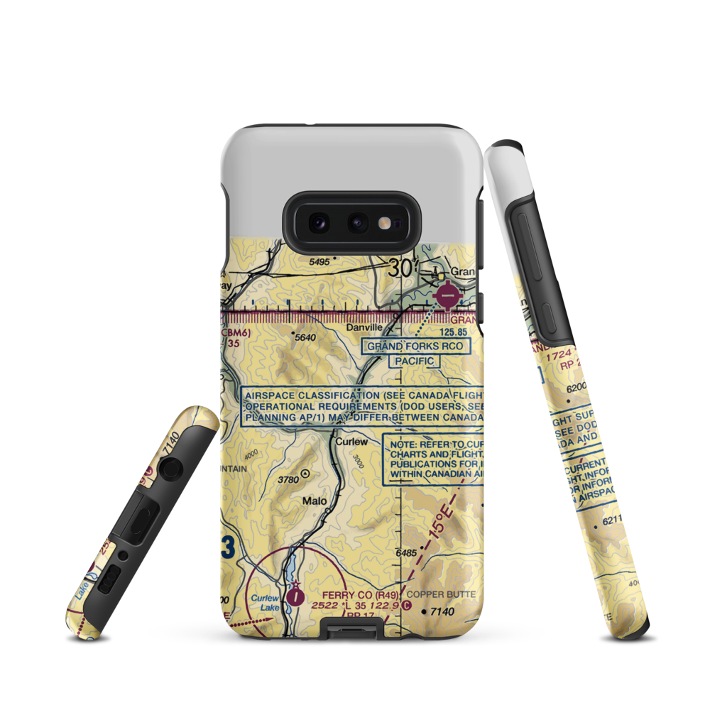 Eagle's Nest Airport (US-0121) VFR Sectional Samsung Phone Case Samsung Galaxy S10e model shown