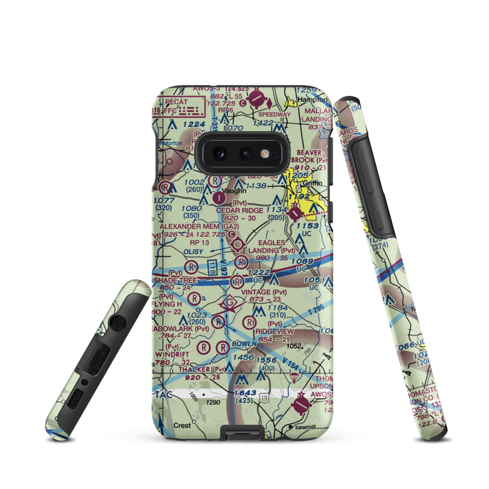 Eagles Landing Airport (5GA3) VFR Sectional Samsung Phone Case Samsung Galaxy S10 Plus model shown