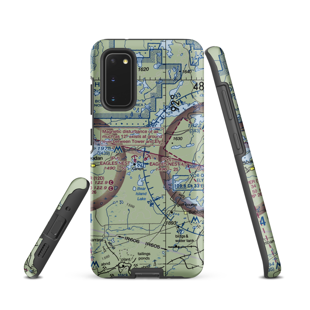 Eagles Nest 4 Seaplane Base (73MN) VFR Sectional Samsung Phone Case Samsung Galaxy S20 model shown