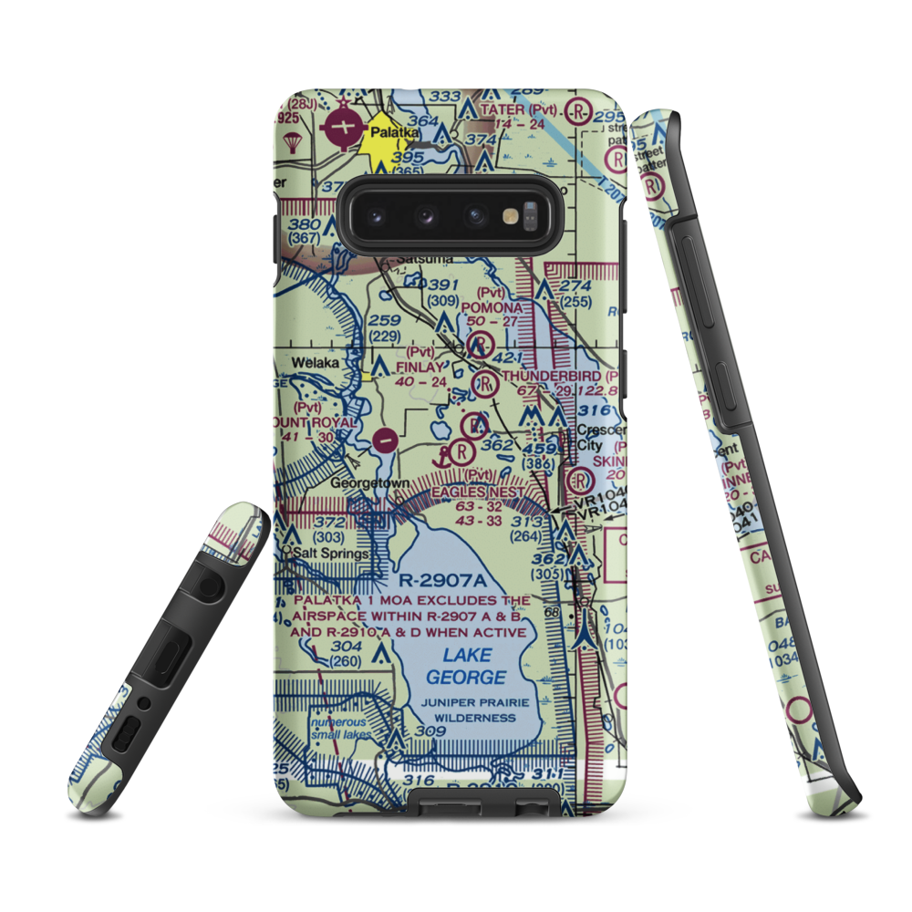 Eagles Nest Aerodrome (FD44) VFR Sectional Samsung Phone Case Samsung Galaxy S10 Plus model shown