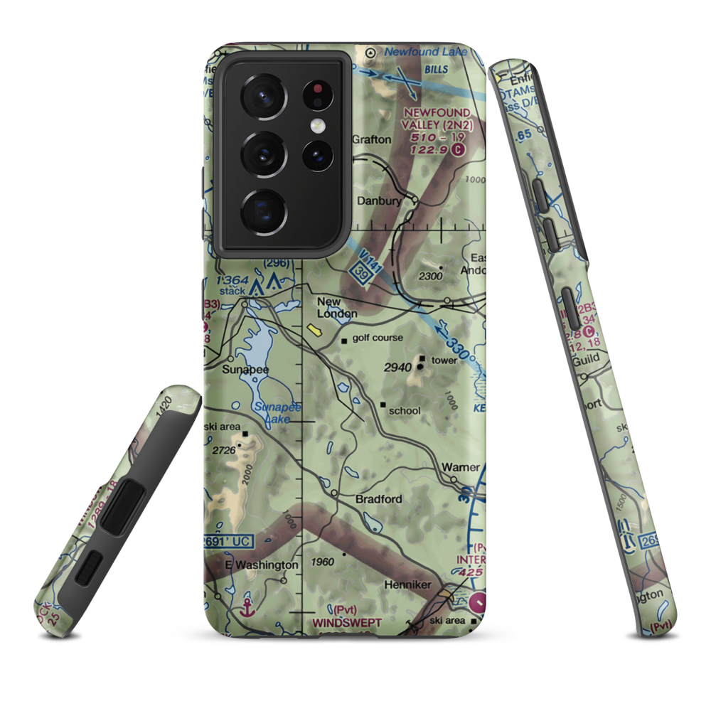 Eagles Nest Airport (NH40) VFR Sectional Samsung Phone Case Samsung Galaxy S21 Plus model shown