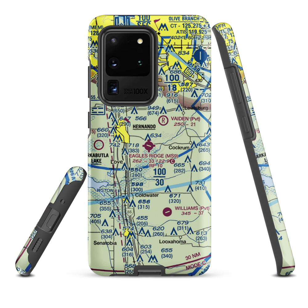 Eagles Ridge Airport (MS9) VFR Sectional Samsung Phone Case Samsung Galaxy S20 Ultra model shown