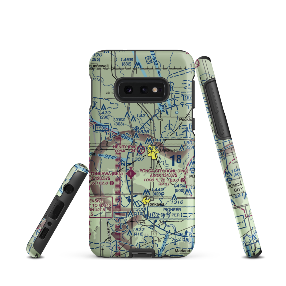 Earl Henry Airport (6OK6) VFR Sectional Samsung Phone Case Samsung Galaxy S10e model shown