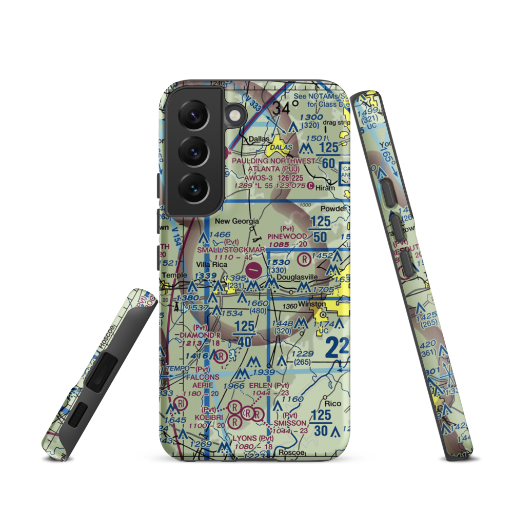 Earl L. Small Jr. Field/Stockmar Airport (20GA) VFR Sectional Samsung Phone Case Samsung Galaxy S22 model shown