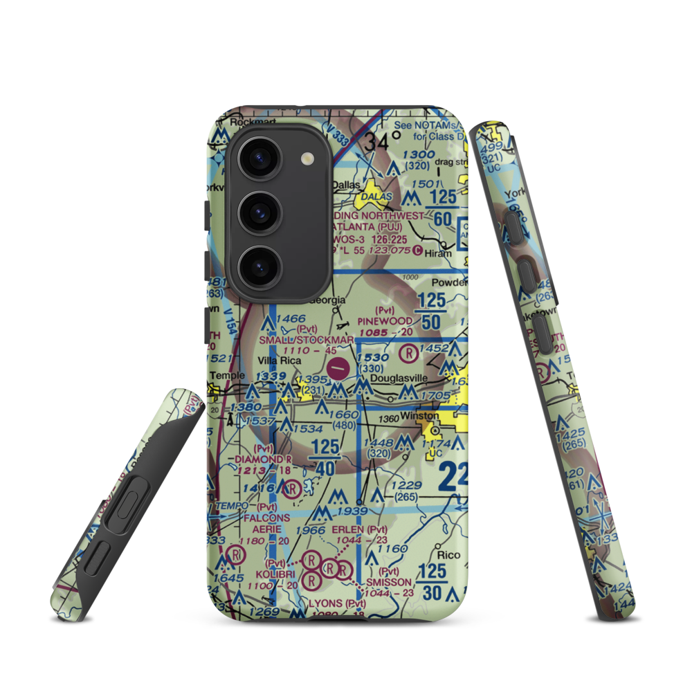 Earl L. Small Jr. Field/Stockmar Airport (20GA) VFR Sectional Samsung Phone Case Samsung Galaxy S23 model shown