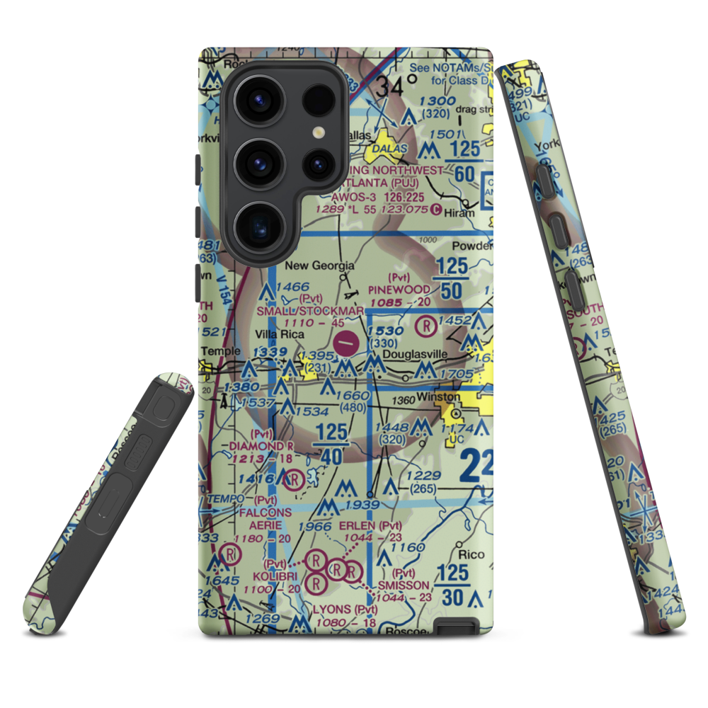 Earl L. Small Jr. Field/Stockmar Airport (20GA) VFR Sectional Samsung Phone Case Samsung Galaxy S23 Ultra model shown