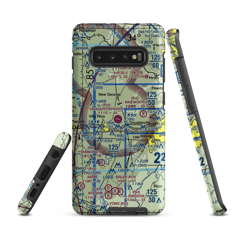 Earl L. Small Jr. Field/Stockmar Airport (20GA) VFR Sectional Samsung Phone Case Samsung Galaxy S10 Plus model shown