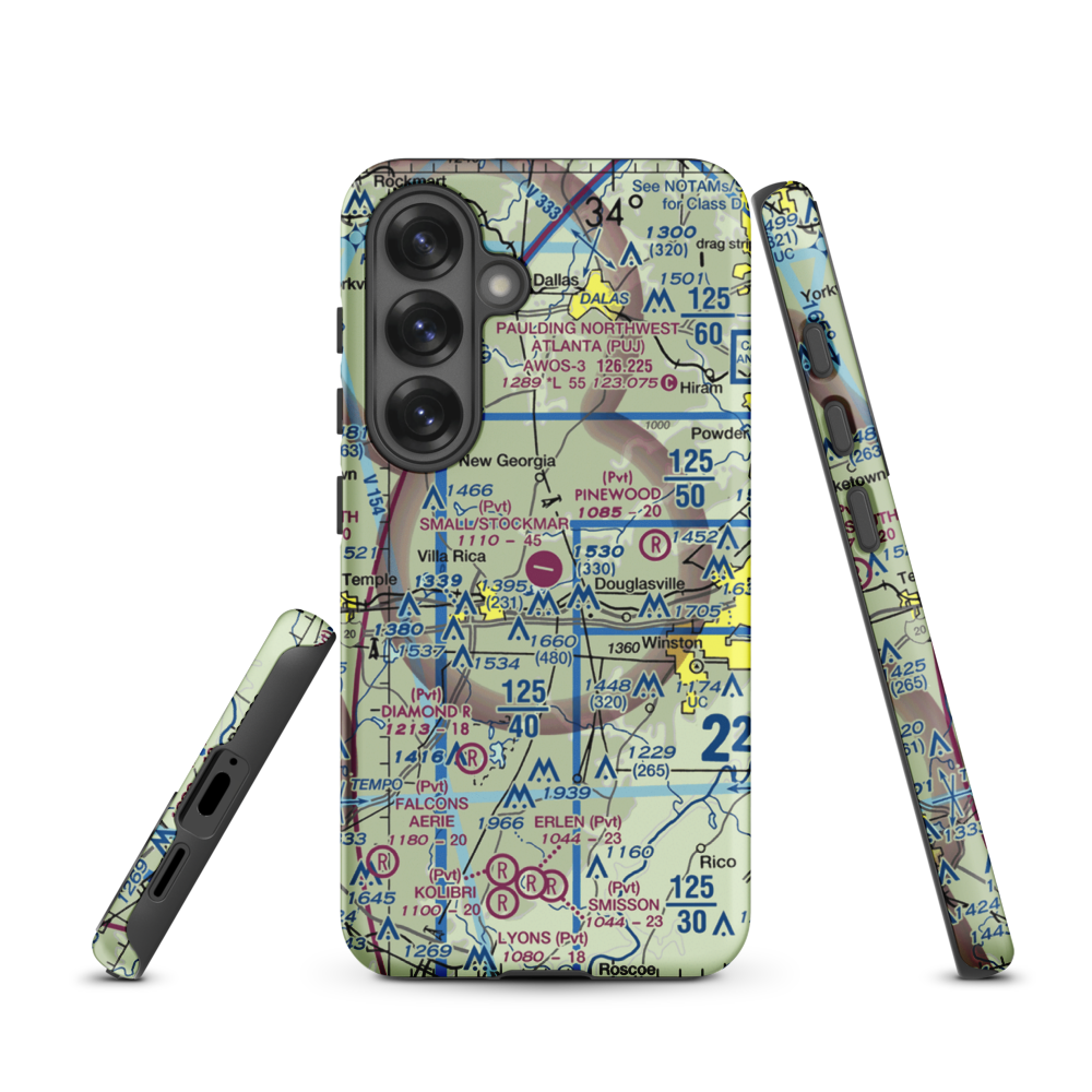 Earl L. Small Jr. Field/Stockmar Airport (20GA) VFR Sectional Samsung Phone Case Samsung Galaxy S25 model shown