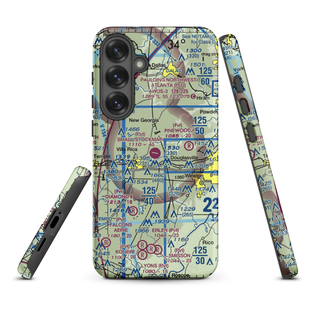 Earl L. Small Jr. Field/Stockmar Airport (20GA) VFR Sectional Samsung Phone Case Samsung Galaxy S25 Plus model shown