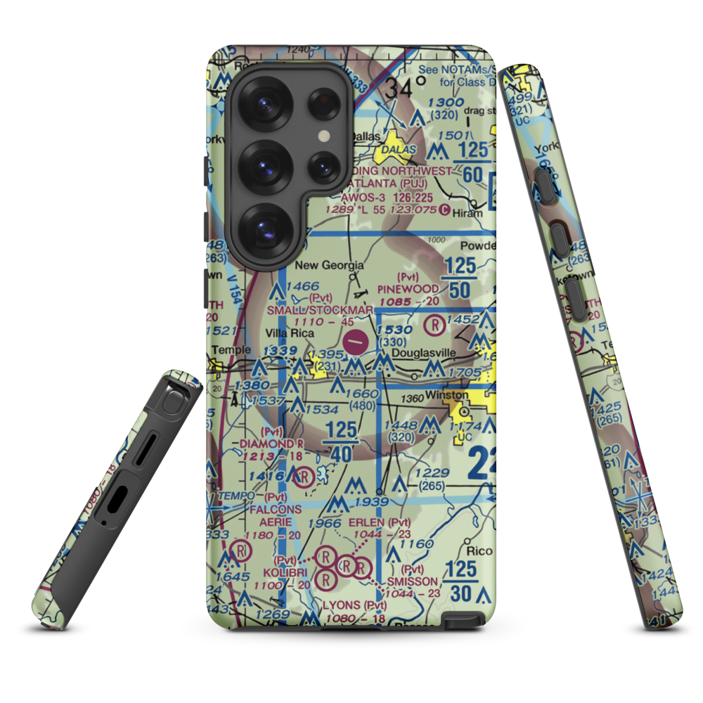 Earl L. Small Jr. Field/Stockmar Airport (20GA) VFR Sectional Samsung Phone Case Samsung Galaxy S25 Ultra model shown