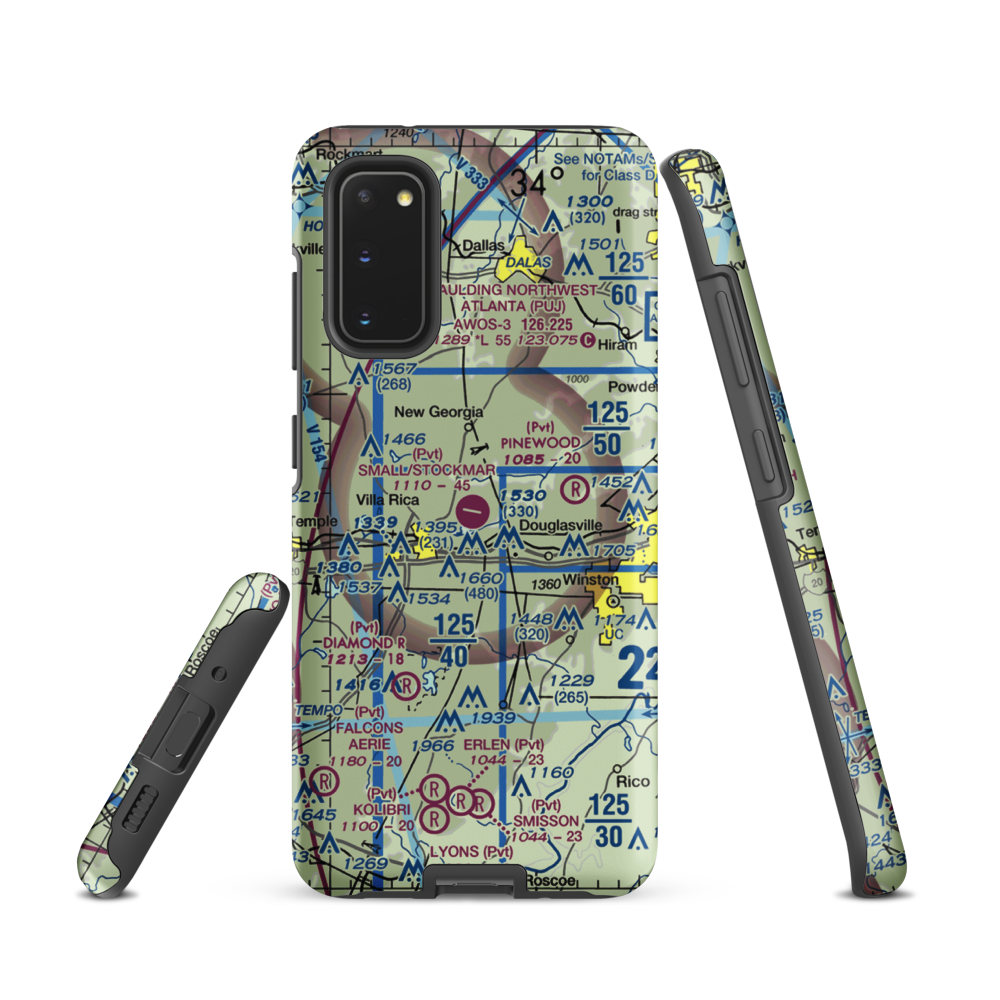 Earl L. Small Jr. Field/Stockmar Airport (20GA) VFR Sectional Samsung Phone Case Samsung Galaxy S20 model shown