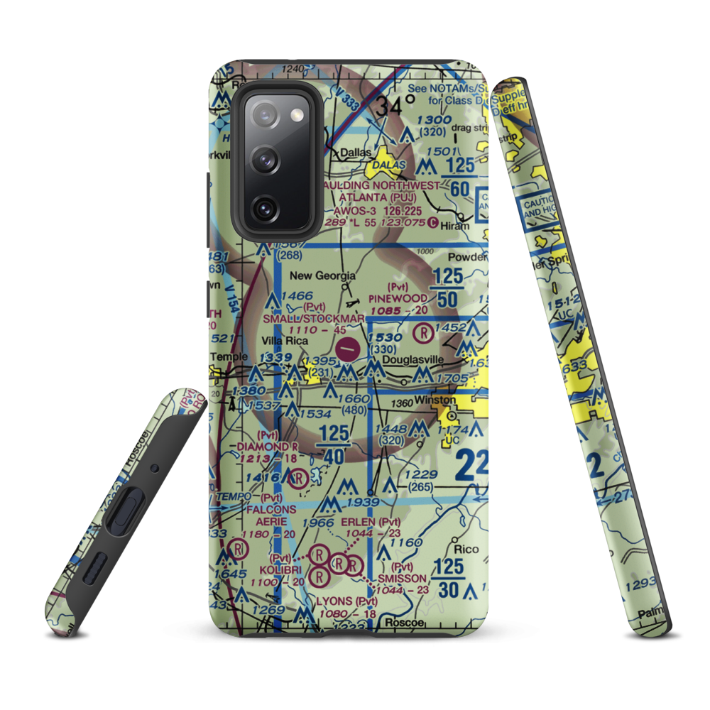 Earl L. Small Jr. Field/Stockmar Airport (20GA) VFR Sectional Samsung Phone Case Samsung Galaxy S20 FE model shown