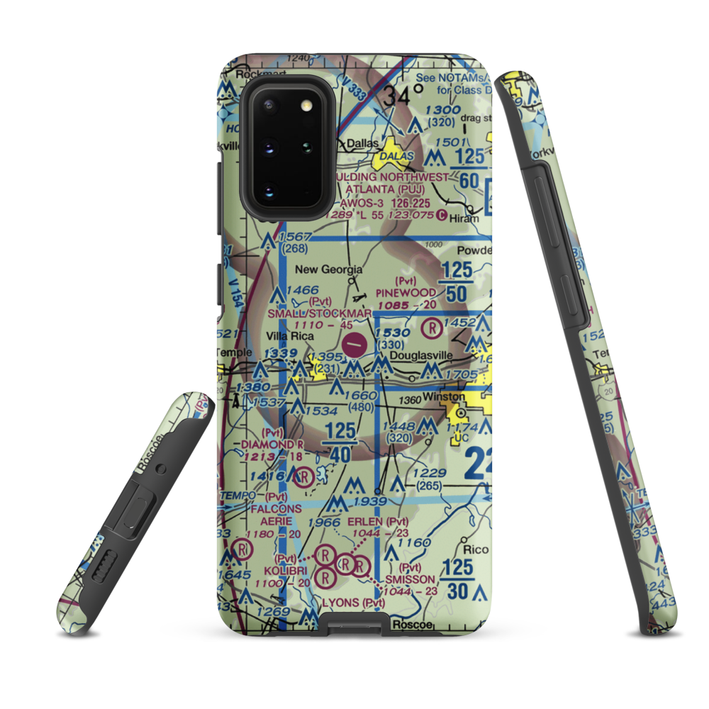Earl L. Small Jr. Field/Stockmar Airport (20GA) VFR Sectional Samsung Phone Case Samsung Galaxy S20 Plus model shown
