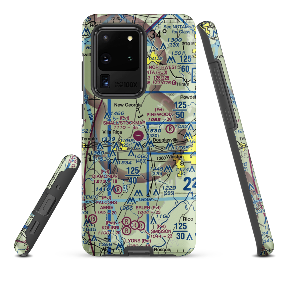 Earl L. Small Jr. Field/Stockmar Airport (20GA) VFR Sectional Samsung Phone Case Samsung Galaxy S20 Ultra model shown